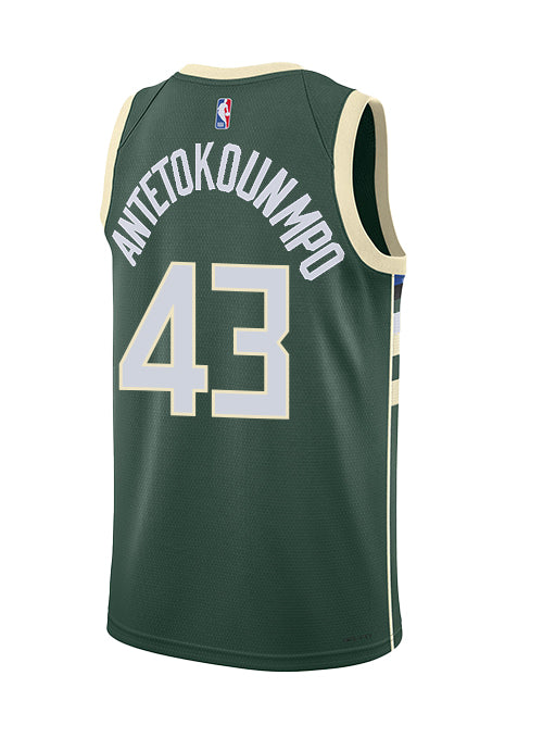 Nike 2022 Icon Edition Thanasis Antetokounmpo Milwaukee Bucks Swingman Jersey-BACK