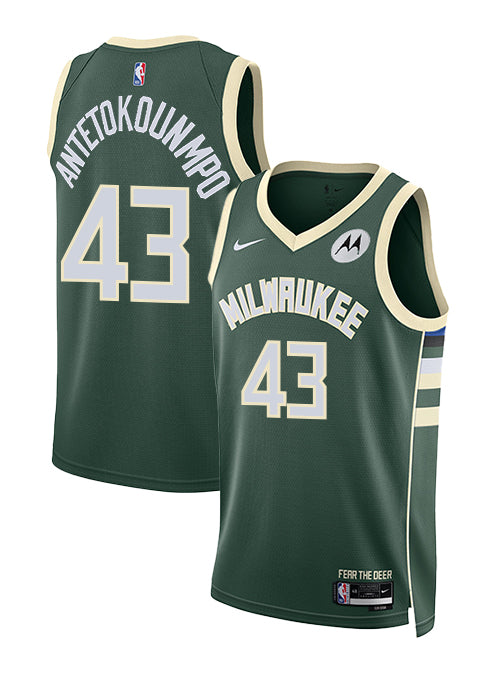 Nike 2022 Icon Edition Thanasis Antetokounmpo Milwaukee Bucks Swingman Jersey-COLLAGE
