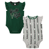Infant Girls Double Team Milwaukee Bucks 2-Piece Onesie Set- 2 pieces