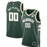 Youth Nike 2022 Icon Edition Custom Milwaukee Bucks Swingman Jersey-collage
