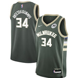 Youth Nike Icon Edition Giannis Antetokounmpo Milwaukee Bucks Swingman Jersey-collage