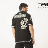 Pro Standard DIY Pick Stitch Milwaukee Bucks Short Sleeve Warm Up Jacket