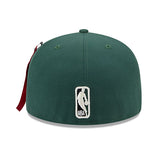 New Era Alpha Industries 59Fifty E1 Milwaukee Bucks Fitted Hat in Green - Back View