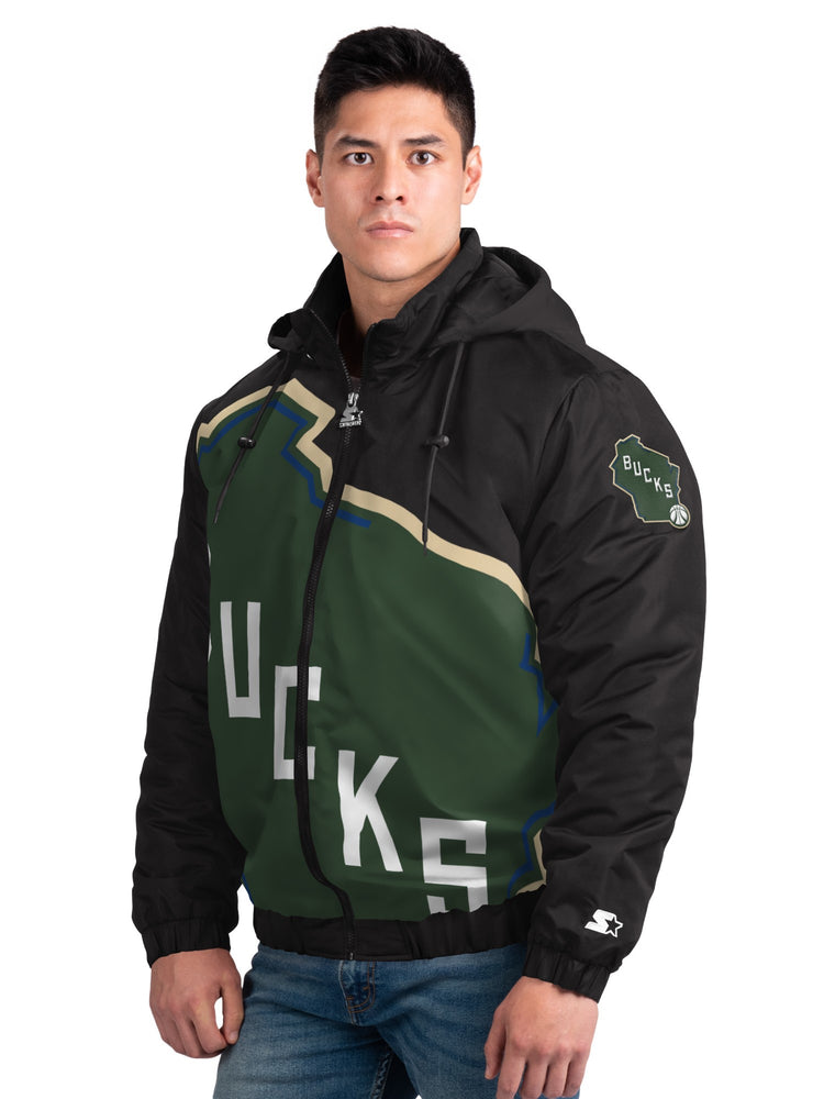 Starter Triple Double State Milwaukee Bucks Full Zip Jacket