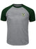 Profile Big & Tall Grey Milwaukee Bucks Raglan T-Shirt In Grey & Green - Front View