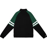 Mitchell & Ness Hardwood Classics MVP 2.0 Milwaukee Bucks Full Zip Track Jacket In Black - Back View