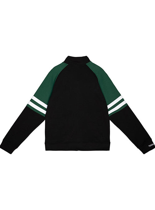 Mitchell & Ness Hardwood Classics MVP 2.0 Milwaukee Bucks Full Zip Track Jacket In Black - Back View