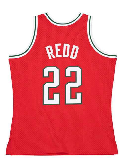 Mitchell & Ness 2008 Michael Redd Milwaukee Bucks Swingman Jersey In Red - Back View