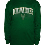 Big & Tall Profile Deer Green Milwaukee Bucks Long Sleeve Thermal T-Shirt In Green - Front View
