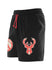 New Era Colorpack Bright Red Black Milwaukee Bucks Shorts - Left Side View