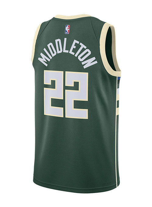 Nike 2022 Icon Edition Khris Middleton Milwaukee Bucks Swingman Jersey