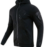 Pro Standard Triple Black Milwaukee Bucks Full Zip Hooded Sweatshirt In Black - Left Side View
