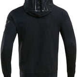 Pro Standard Triple Black Milwaukee Bucks Full Zip Hooded Sweatshirt In Black - Back View
