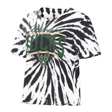 Women's Starter Zone Blitz Crop Milwaukee Bucks T-Shirt In Black, White & Green - Front View