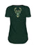 Women's New Era V-Neck Gameday Flag Green Milwaukee Bucks T-Shirt - Back View