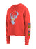 Women's New Era Cropped Bright Red Milwaukee Bucks Hoodie - Front Left Side View
