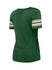 Women's New Era Athletic Stripes Green Milwaukee Bucks T-Shirt in Green - Back View