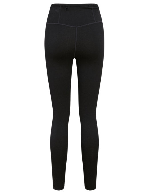 Women's Pro Standard Triple Black Milwaukee Bucks Leggings In Black - Back View