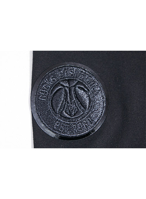 Women's Pro Standard Triple Black Milwaukee Bucks Leggings In Black - Zoom View On Right Leg Cuff