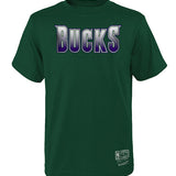 Youth Mitchell & Ness HWC '93 Basic Logo Milwaukee Bucks T-Shirt In Green - Front View
