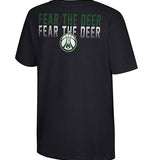 Youth New Found Land Global Milwaukee Bucks T-Shirt In Black - Back View