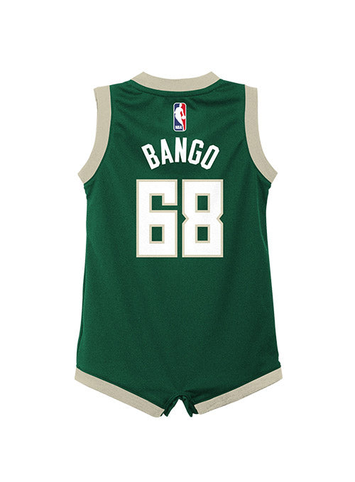 Infant Nike Icon Bango Milwaukee Bucks Onesie In Green - Back View