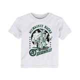 Toddler Outerstuff Avengers Squad Milwaukee Bucks T-Shirt In White - Front View