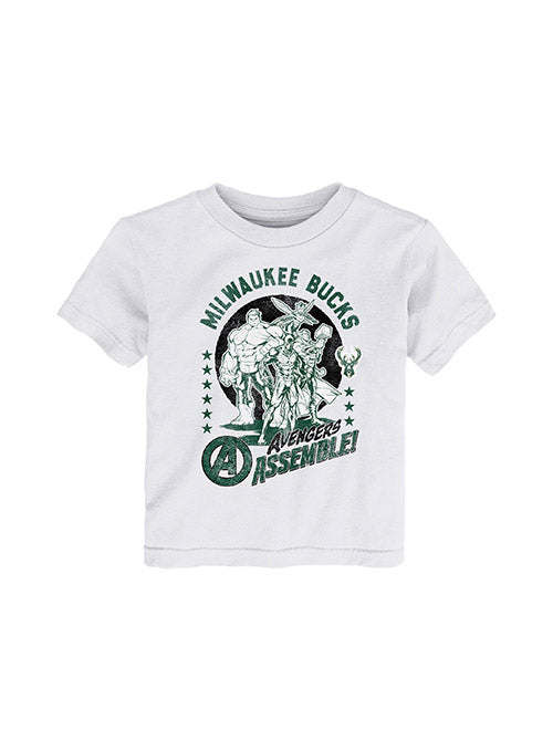 Outerstuff Milwaukee Bucks Youth Long Sleeve T-Shirt - Race Time Team Logo, Unisex Sizes 8-20