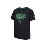 Toddler Sphynx Icon Milwaukee Bucks T-Shirt In Black - Front Left Side View