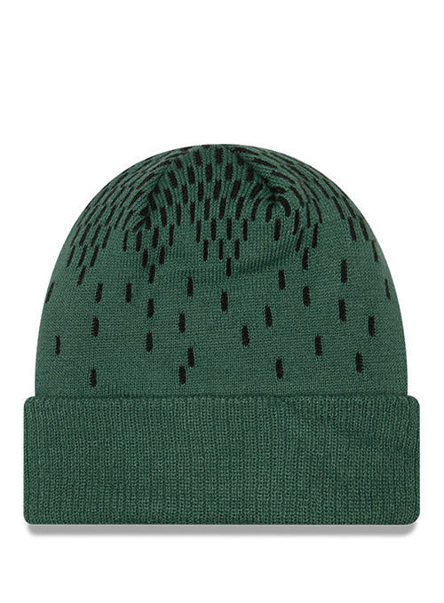 New Era Cuff Freeze D3 Green Milwaukee Bucks Knit Hat - Back View