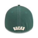 New Era Flex 39Thirty Classic D1 Green Milwaukee Bucks Hat - Back View