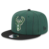 New Era 9Fifty Vintage GRN/BLK Milwaukee Bucks Hat - Angled Left Side View