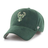 Youth '47 Brand MVP Basic Icon Green Milwaukee Bucks Adjustable Hat - Angled Left Side View