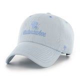 Women's '47 Brand Clean Up Haze Blue Milwaukee Bucks Adjustable Hat - Angled Left Side View