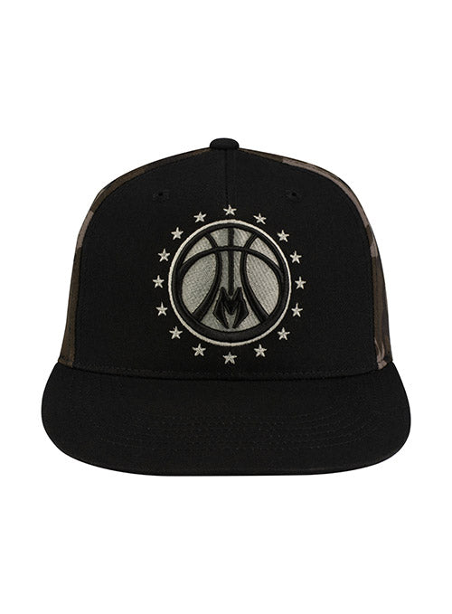 Bucks Pro Shop Camouflage Ball Black Milwaukee Bucks Snapback Hat