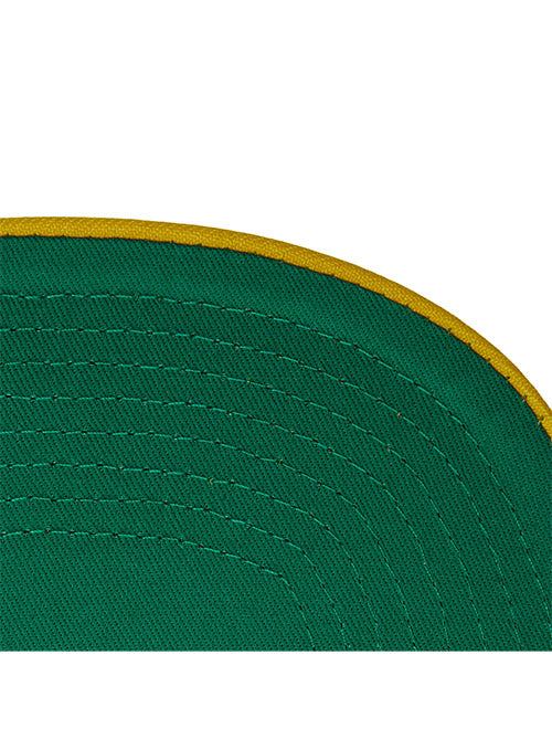 Mitchell & Ness HWC '68 Core Side Milwaukee Bucks Fitted Hat In Green & Yellow - Underbill View