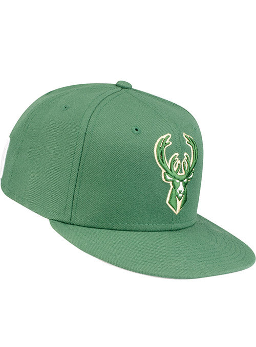 New Era Green Icon Milwaukee Bucks Fitted Cap