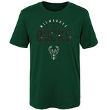 Juvenile Street Ball Green Milwaukee Bucks T-Shirt In Green - Front View