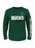 Youth Outerstuff Race Time Milwaukee Bucks Long Sleeve T-Shirt In Green - Front View