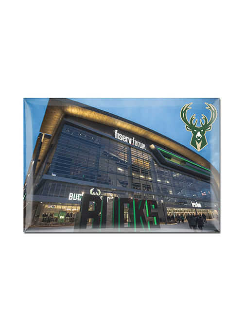 Wincraft Fiserv Forum Milwaukee Bucks Magnet In Multi-Color - Front View