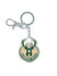 Pro Specialties Group Zamac Global Milwaukee Bucks Keychain In Cream, Green & Silver - Front View