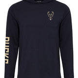 Sportiqe Encanto Milwaukee Bucks Hooded Long Sleeve T-Shirt In Blue - Front View