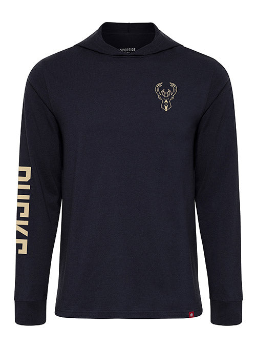 Sportiqe Encanto Milwaukee Bucks Hooded Long Sleeve T-Shirt In Blue - Front View