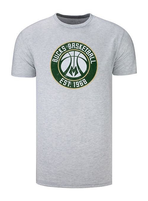 Established Logo Ash Milwaukee Bucks T-Shirt