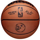 Wilson Official Game Milwaukee Bucks Full Size Basketball In Orange - Back View