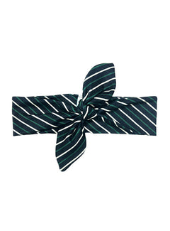 Headbands of Hope Knotted Soft Milwaukee Bucks Headband In Green & White - Tied Up View