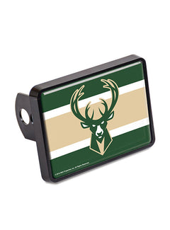 Wincraft Icon Milwaukee Bucks Universal Hitch Cover In Green, Cream & White - Front View