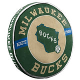 Northwest Company 3D Icon Cloud Milwaukee Bucks Pillow In Green & Cream - Side View 2