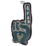 Pets First Foam Finger Squeaking Milwaukee Bucks Pet Toy