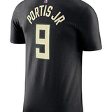 Jordan 2022 Statement Edition Bobby Portis Jr Milwaukee Bucks T-Shirt In Black - Back View